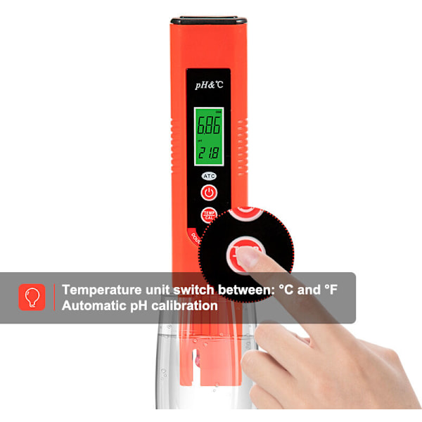 PH-007 Digital PH-Måler med LCD-Skærm og Automatisk Temperaturkompensation