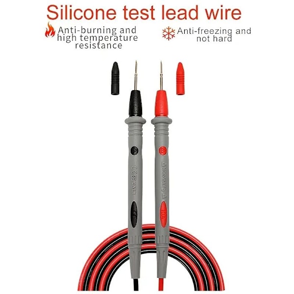 1000V 20A Sonden for Multimeter + Klips Klemmekabel Testledning for Multimeter Tester Digital Multimeter