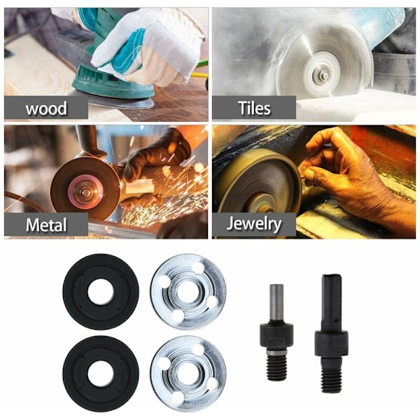 Bor 10mm 3/8\" Chuck Adapter Skiveholder til Vinkelsliber 2 Sæt Nøgler 3 i 1-DENUOTOP