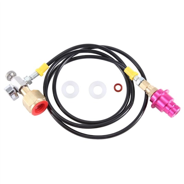 CO2-adapter slange med 2000Psi måler for DUO/TERRA/ART, Koble til større CO2-flasker, Karbonert sylinder