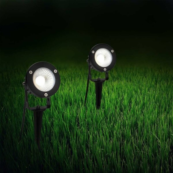 4 stk utendørsbelysning COB 5W 220V IP65 vanntett justerbar spotlight LED spotlight hagelampe belysning for stier planter balkong terrasse hotell La