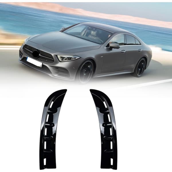 -Bilhjul ABS Luftventilationshætte Mud Flap til - -Klasse C257 CLS260 300 2018-2021 Gloss Black