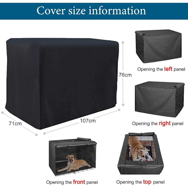 Solid Hundbur för inomhus, Multifunktionell Ljusbeständig Hundbur, 420D Oxfordtyg Material (Utan Hundbur) (107 x 71 x 76cm)