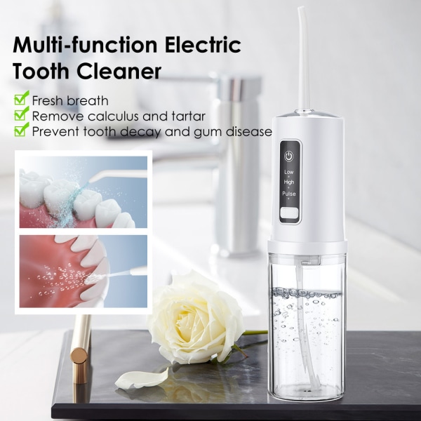 Elektrisk tandsköljare, bärbar hushållstandrengörare, tandstensborttagare, vattentråd, tandspolare, tandrengörare