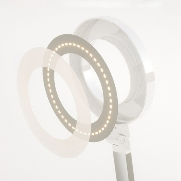 LED-skrivebordslampe, øjenbordlamper, dæmpbar skrivebordslampe med USB-opladningsport, 7 lysstyrkeniveauer, trykkontrol, hvid, 9W