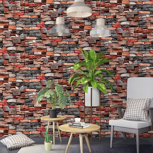 6M 3D Vinyl Rustik Träplanka Tapet Självhäftande Möbler Väggpapper