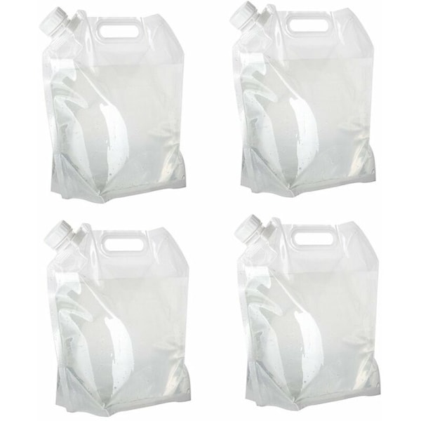 Utomhus 5L självgående camping rese bärbar hink vattenpåse ridning bergsklättring hopfällbar vattenkokare dricksvattenförvaring vattenpaket 4