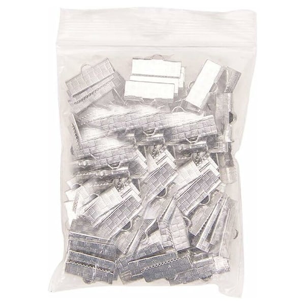 DENUOTOP 100 stk Båndsluttbeslag 304 Rustfritt Stål Smykkebeslag Lærledning Endestykke Tilbehør Til Smykkeproduksjon Halskjede Armbånd 6.5x15x7mm Hull