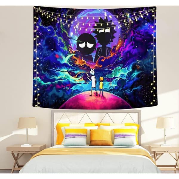 Rick och Morty väggbonad för vardagsrum sovrum sovsal heminredning (73X95CM)