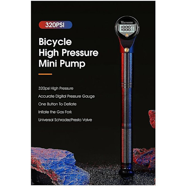 320psi Mini Pyöräpumppu Älykäs Polkupyörän Käsikäyttöinen Ilmapumppu Renkaan Pumppu Presta-Venttiili Maastopyörä Tiepyöräily
