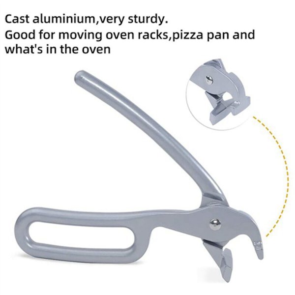 4X Pizzatång för djupa pizzapannor Tunga gjutna aluminiumtänger för att dra ut heta ugnspizzapannor