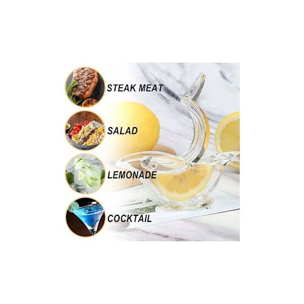 4 Individuelle Citronpressere, Manuel Citronpresser, Akryl Citronklips Manuel Frugtpresser Hjem Køkken Bar Gadget, Individuel Citron