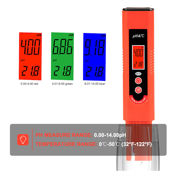 PH-007 Digital PH-Måler med LCD-Skærm og Automatisk Temperaturkompensation