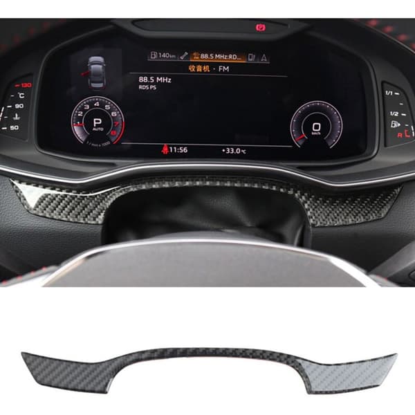 Fiber Dashboard Strips Dekoration Sticker Trim Cover Til - A6 C8 A7 2019-2020 Interiør Tilbehør