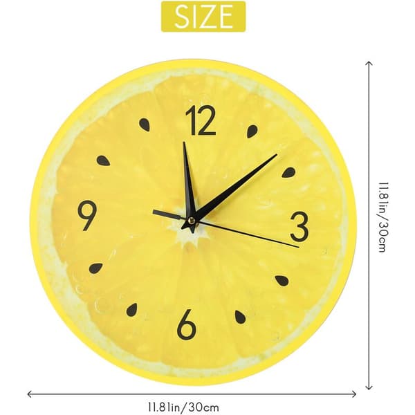 Sitruunahedelmäseinäkello Lime Modern Kitchen Clocks Decor olohuoneessa Trooppinen hedelmäkello Seinätaidekello