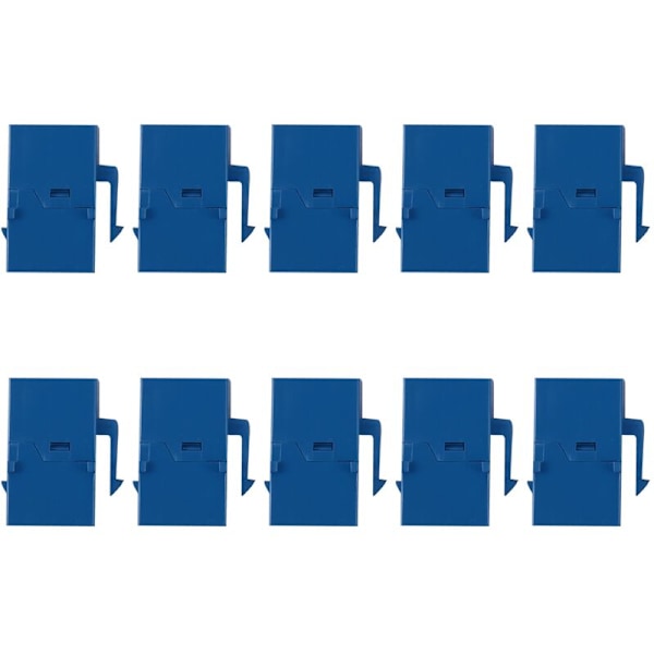 10 stk RJ45 Jack Cat6-kontaktforlengerkobling Ethernet Network LAN 6 koblingsuttak forlengelsesadapter, blå
