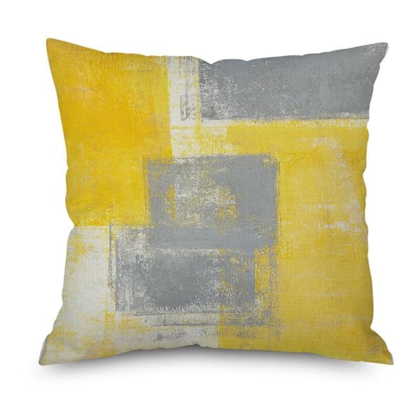 Gule abstrakte dekorative puter Dekor Sofa putetrekk Pynteputer 45X45Cm