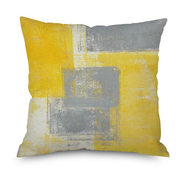 Keltainen abstrakti koristetyynyt sisustus sohvatyynynpäällinen tyyny 45X45Cm