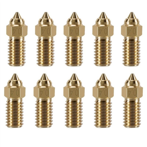 20 stk. Dysenkit til Neptune Serie 4, 0,4 mm Messing 3D-printer 4 Pro