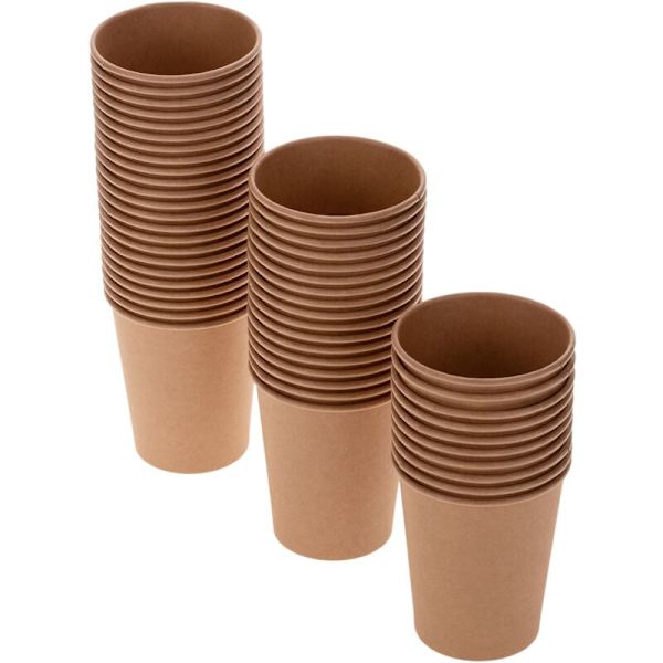 Pappersmuggar för varma drycker, 50-pack, 240 ml, biologiskt nedbrytbara