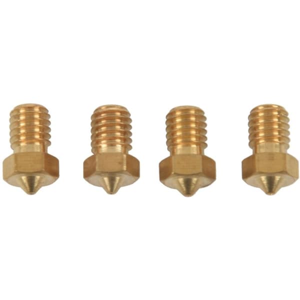 5 stk. 0,3 mm messingdyse til 3D-printer V5 og V6 J-Head 3 mm (0,3 mm/3 mm)