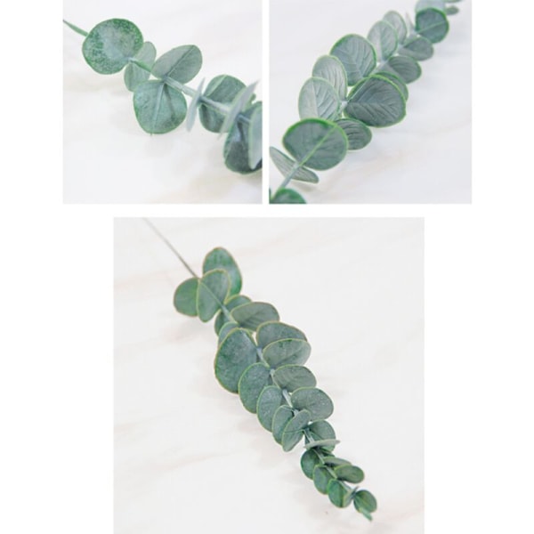 20 stk Kunstige Sølv Eucalyptus Grener 38 cm Spray Eucalyptus Blad For Ferieplanter Bryllup Fest Hage Hjem Kontor Utendørs Innendørs Dekorasjon