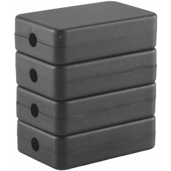 Elektrisk kopplingsdosa 4 st svart elektrisk plast vattentät projektdosa 2,16X1,38X0,59 tum (55X35X15 mm)