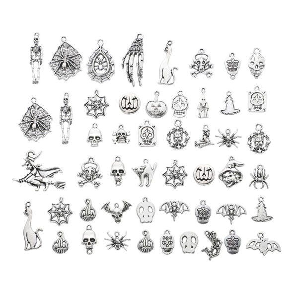 Engros bulk smykker fremstilling af sølv smykker blandet glat tibetansk sølv metal ornament vedhæng DIY Velegnet til halskæde Armbånd smykker laver en