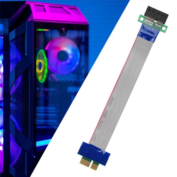2 st PCI-Express PCI-E 1X Kortförlängningskabel Längd 20Cm