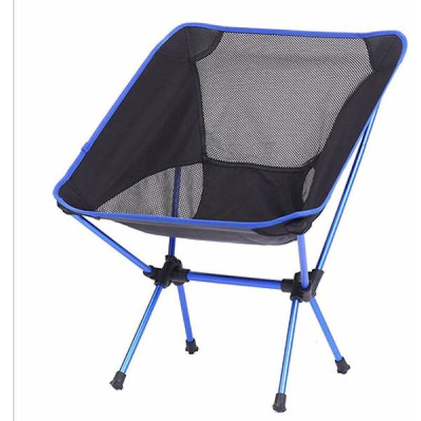 Bärbar Ultralätt Fällbar Stol Med Förvaringsväska Aluminiumlegering Oxford Stolar För Utomhus Sport Camping Vandring Fiske Kungblå