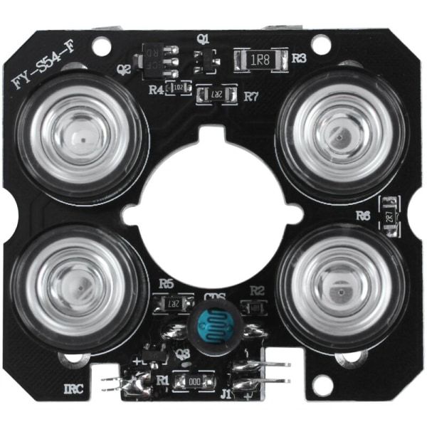 4 IR-matriser LED infraröd punkt LED-kort 4x IR för nattvision CCTV-kameror (52 mm diameter)