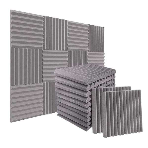 48 Pack Ljudisoleringsskumplattor 1 tum x 12 tum x 12 Ljudisolering för inspelningsstudio, rum