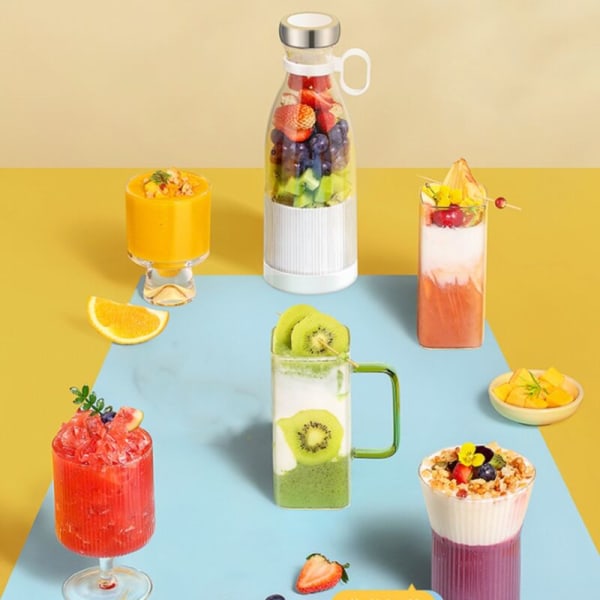 Bärbar elektrisk mixer juicer mixer USB mini uppladdningsbar mixer frukt juicer frukt multifunktionell juicer maker 350ML-B