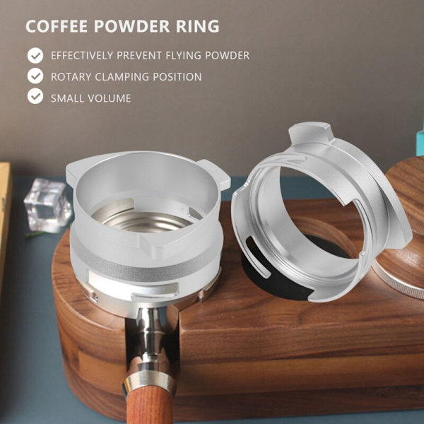 Aluminiumlegerings Drejelig Modtagelig Loop Kaffe Pulver Dosering Ring 54mm til 8 Serie Maskiner