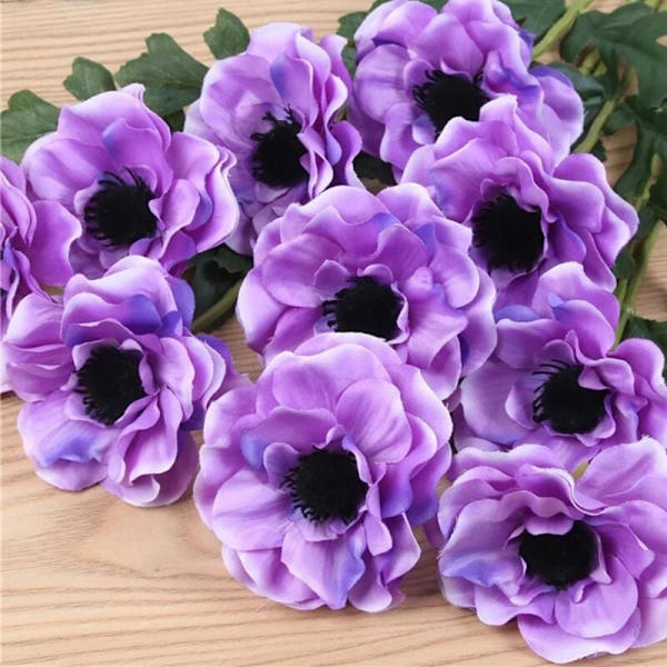 Simulering Silke Enstaka Huvud Dekoration Falska Blommor Bröllop Fest Bakgrund Rekvisita-C