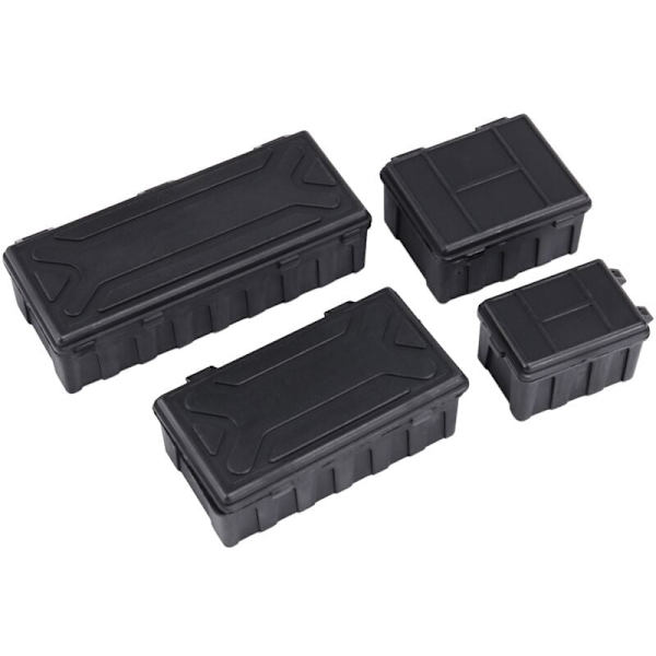 4 st plastbagageförvaringslåda dekorationsverktyg för 1/10 RC Crawler Axial SCX10 90046 TRX4 TRX6 Redcat Gen8,1