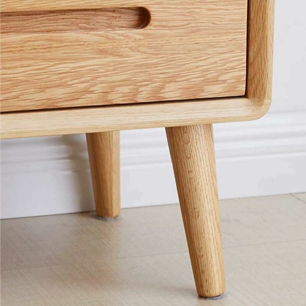 30cm Trebord Ben i Sett med 4 Koniske Skråstilte Massivt Tre Ben med Monteringsplater og Skruer for Sofa Seng Skap Sofa Stol (Vertikal)