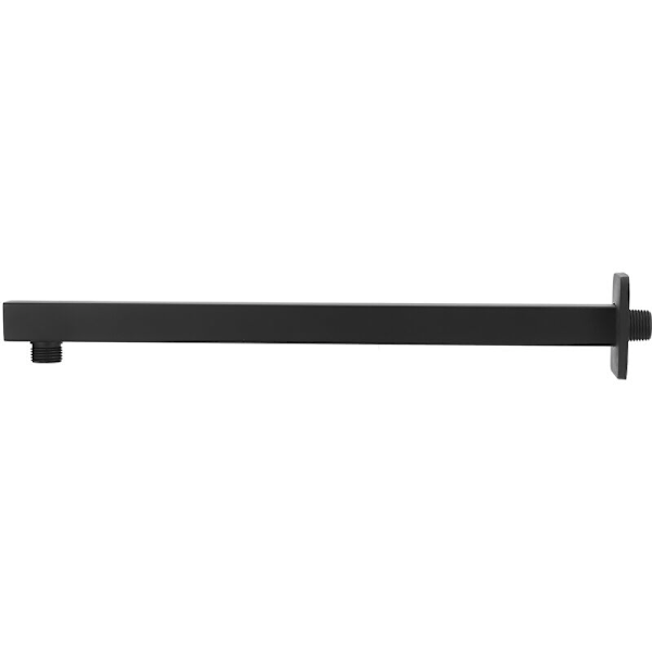 Dold Showerarm NPT1/2 41cm Väggmonterad Duschhuvudförlängningsarm för Hembadrum Svart