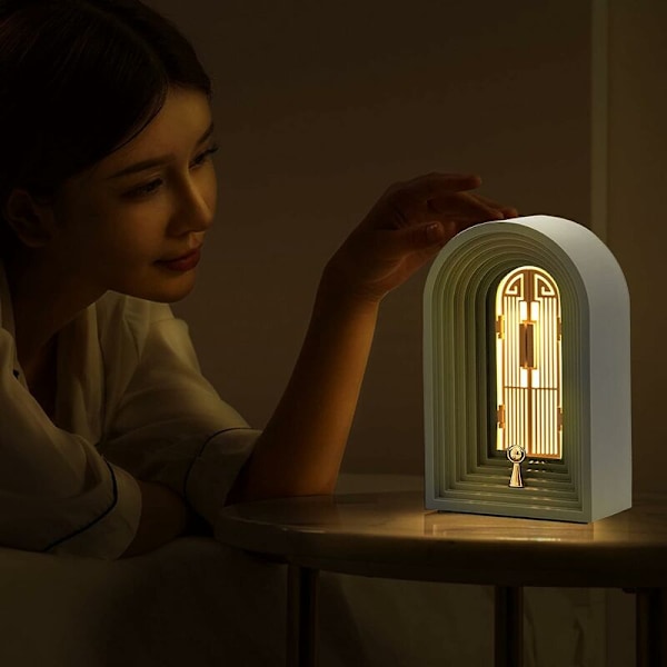 Mini Bluetooth-högtalare med skrivbordslampa - Bärbar sänglampa - Liten högtalare - Justerbar LED-läsning - Bordslampa för hem, kontor, sovande 1200m