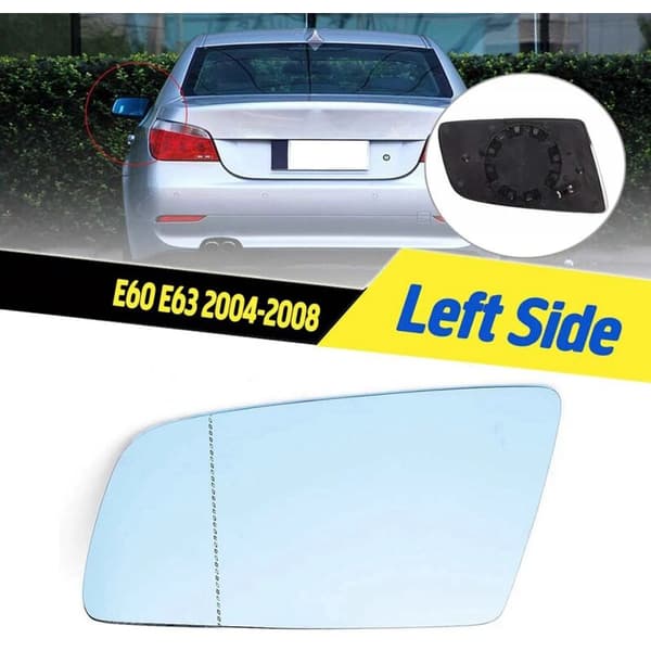 For 5 Series E60 E61E63 E64 2003-2010 Venstre Side Dør Oppvarmet Glass Bakspeil Plate