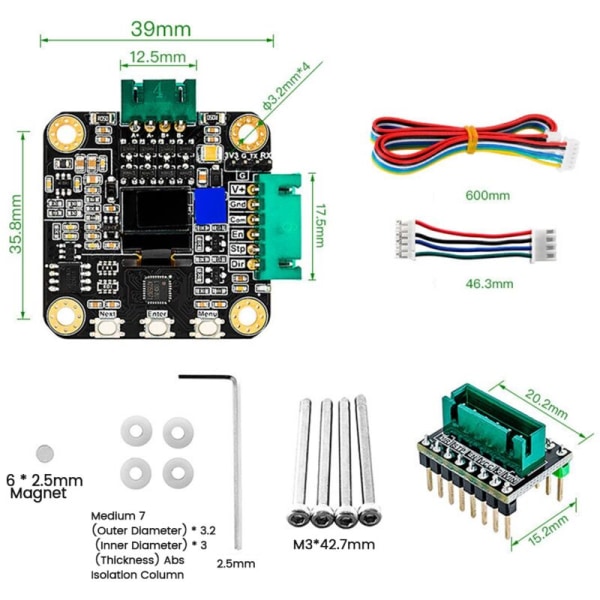 MKS SERVO42C PCBA Stepper Motor 32Bit ARM Servo Closed Loop SMT32 Controller 17 Servomotorer för 3D-skrivartillbehör