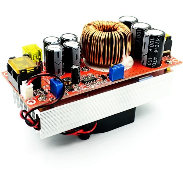 1500W DC-DC Spenningsomformer CV Boost-omformer Justerbar Modul Strøm DC 12-60V til 12V-90V