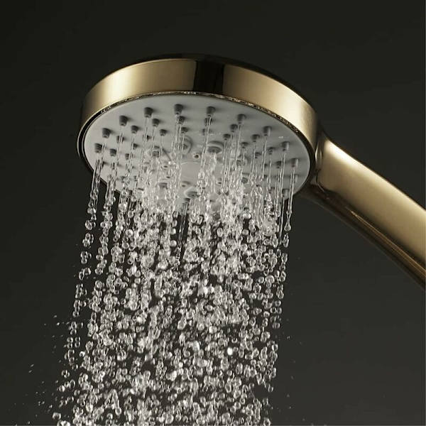 Håndholdt Bruseshower Højtryk 5 Funktioner Bruseshower Vandbesparende Håndbruseshower ABS Børstet Guld Regn Håndholdt Bruseshower med Silikon W