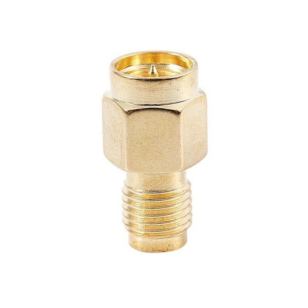 SMA hannkontakt (pinne) til hunn RP-SMA (pinne) kontaktpluggadapter for Wi-Fi-antenne/signalforsterker/repeatere/koaksialradio/RF (2-pakning)