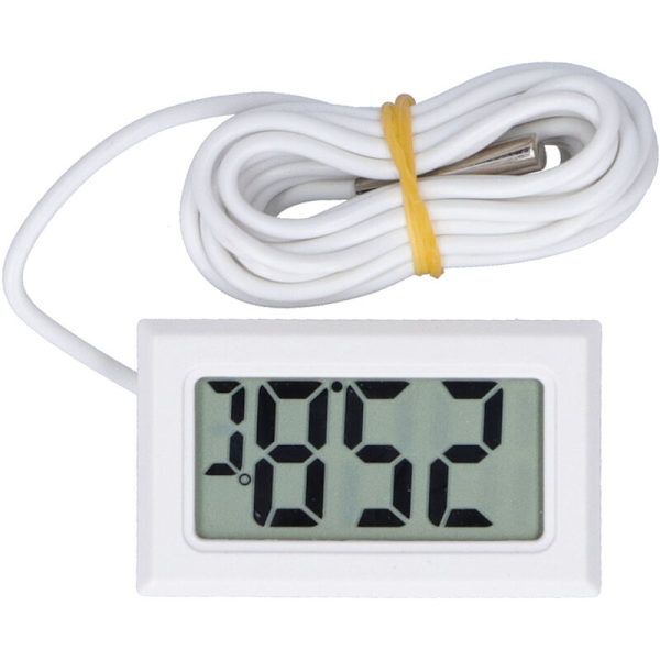 Digital Termometer Mini LCD Trådbunden Elektronisk Temperaturmätare FY13001Vit
