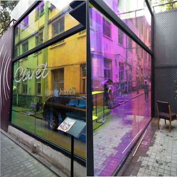 54\" x 20\" Kameleontfärgad Fönsterfilm Regnbåge Iriserande Effekt Fönstertoning Dekorativ Glasdekal Självhäftande Hemdekal DIY