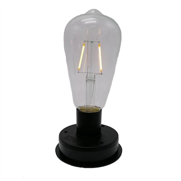 2 stk. Solcelle LED Tungsten Filament Pære Lampe 2800K Sensorlys Automatisk Hække Natlys til Have (7cm)