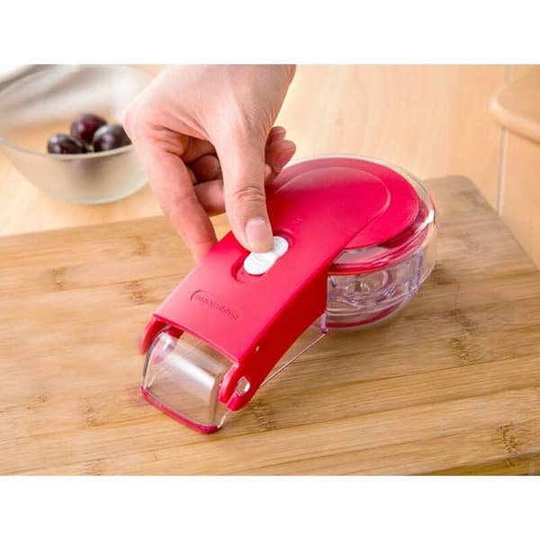 Pitter, Multi Pitter for Cherries, Cherry Stones, Easy Press Seed Removal with 6 Red Cherry Pitters