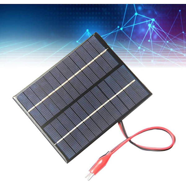 12V 2W Solcellelader DIY Solcellemodul Batteri Vanntett for Bil Utendørs Camping