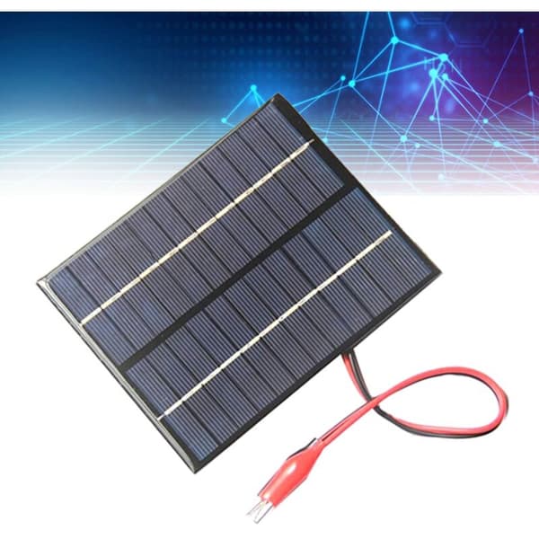 12V 2W Solpanel Laddare DIY Solcellsmodul Batteri Vattentät för Bil Utomhus Camping